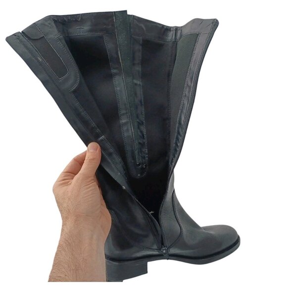 Ecco Womens Black 'Hobart' Leather Riding Knee High Boot 3 Buckle EU 37/US 6-6.5 - Picture 7 of 10